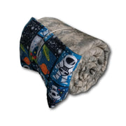 ACU/UCP Out in Space Astronaut Design Woobie Weighted Blanket Backside is Flannelled Out
