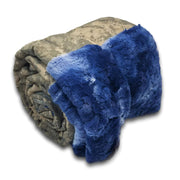 ACU/UCP Camo Pattern Peace Design Woobie Weighted Blanket with Sapphire Fur