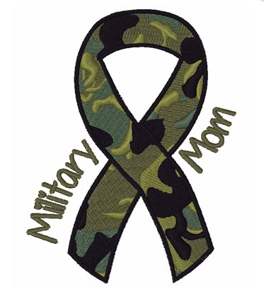 Camouflage Ribbon Military Mom