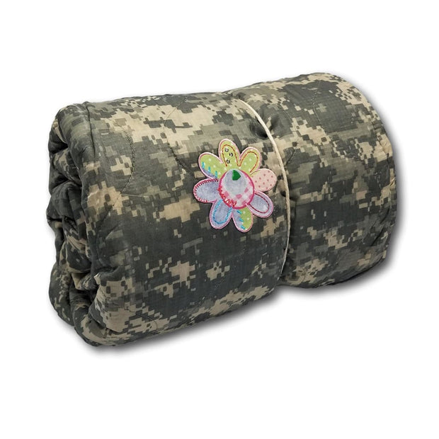 ACU/UCP Camo Pattern - 50x61 Pretty Patchwork Posey - Woobie Weighted Blanket Shell