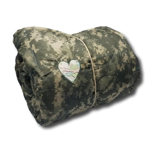 ACU/UCP Camo Pattern - Glow-in-the-Dark Camouflage Heart - Woobie Weighted Blanket Shell