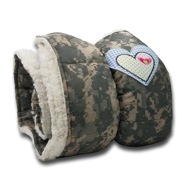ACU/UCP Camo Pattern Plaid Heart and Sherpa - Woobie Weighted Blanket