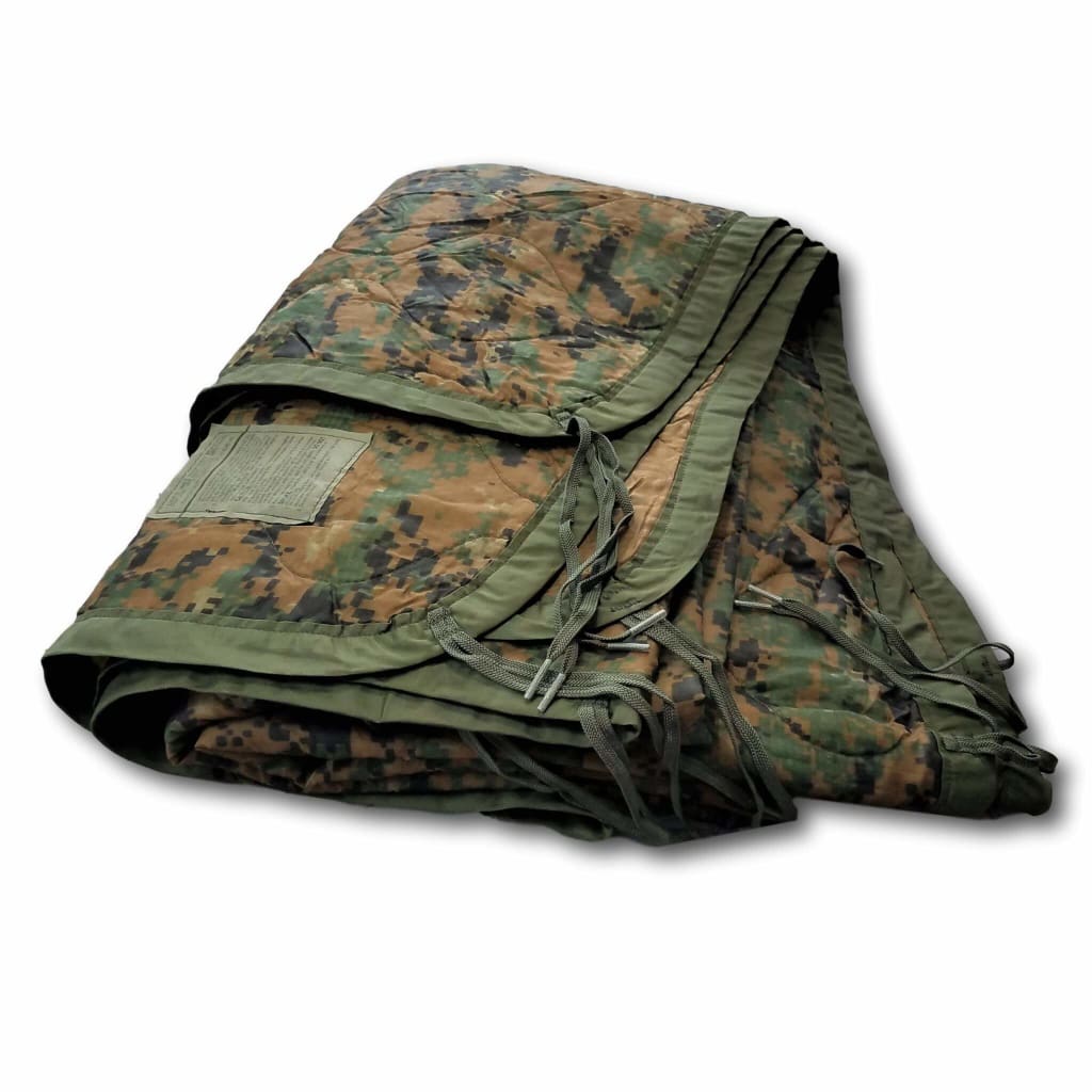 Doublure De Poncho US Army Woobie - Couverture Matelassée - Woodland Camo - NOS