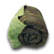 Woodland Camo with Lime Green Fur - Scroll Flag in Greens 9lbs 12 oz