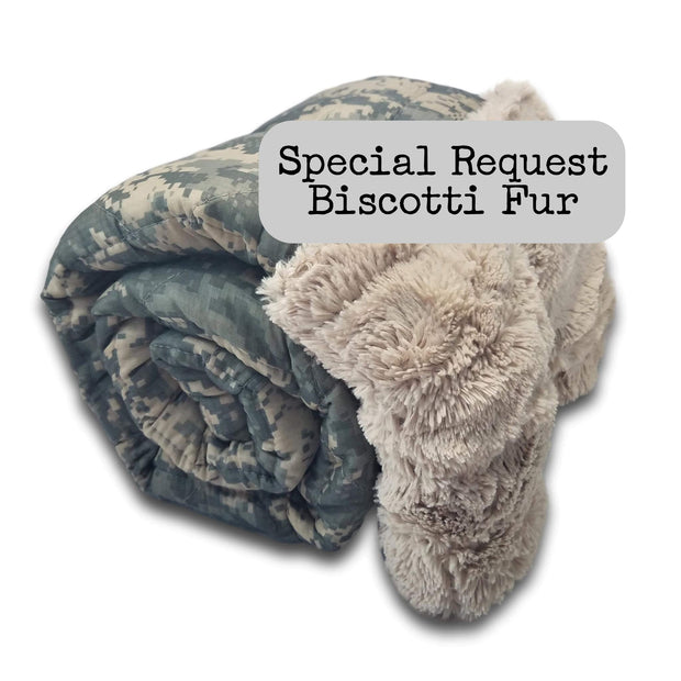 Woobie Weighted Blanket - Special! - ACU/UCP Camo with Faux Fur